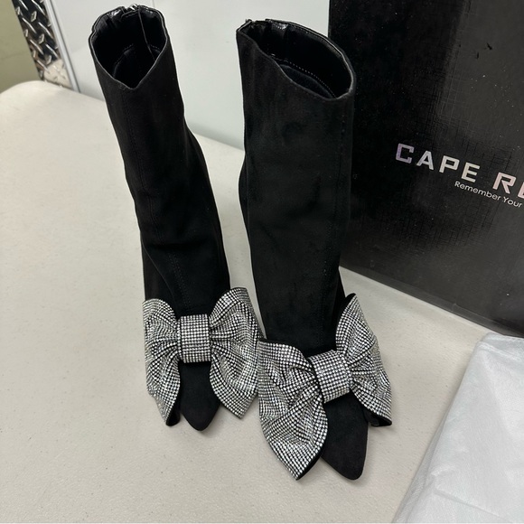 ✨ Cape Robbin Mamamoo Rhinestone Bow Booties – Size 9 - Picture 4 of 9
